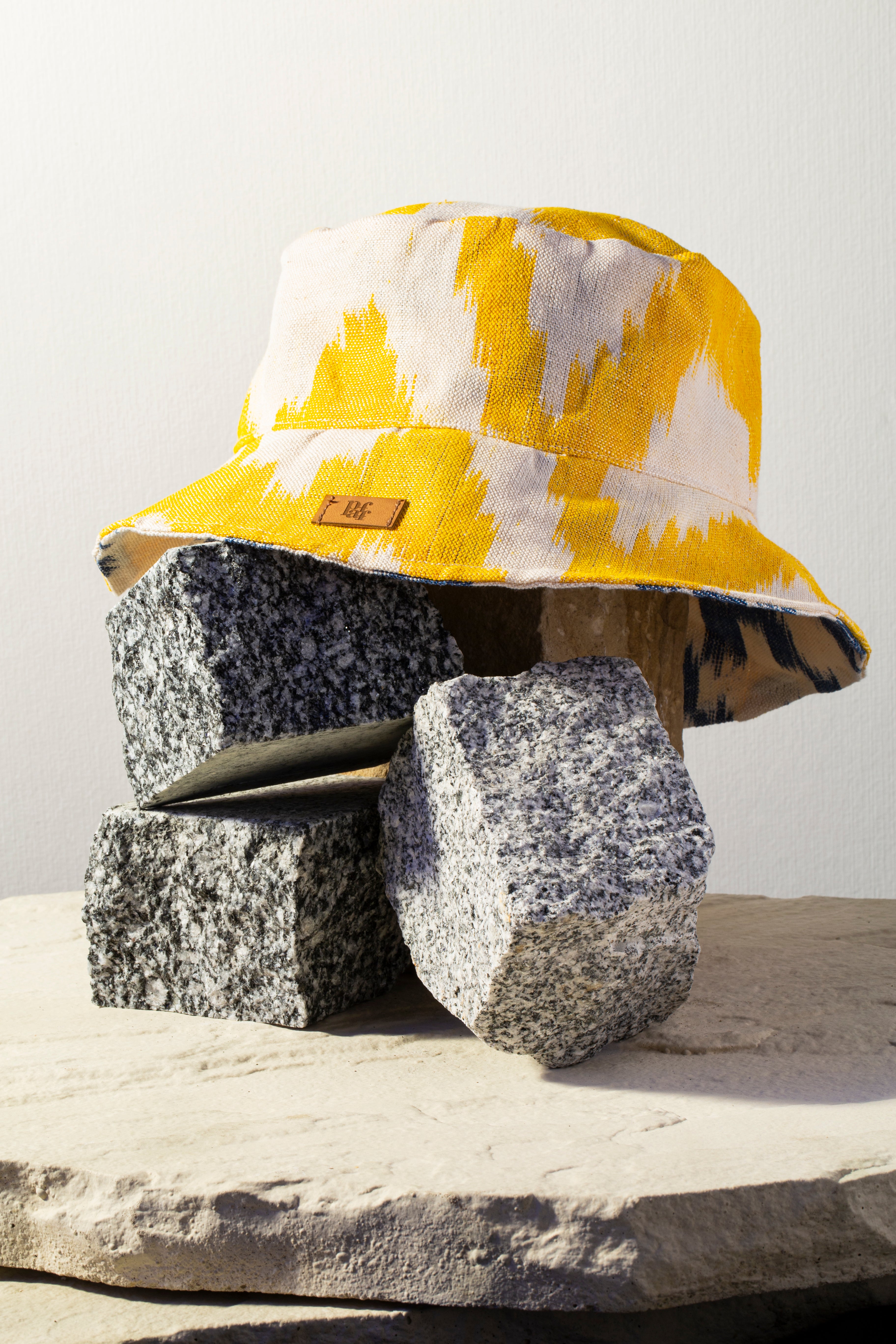 Lengua Bucket Hat Gelb/Blau