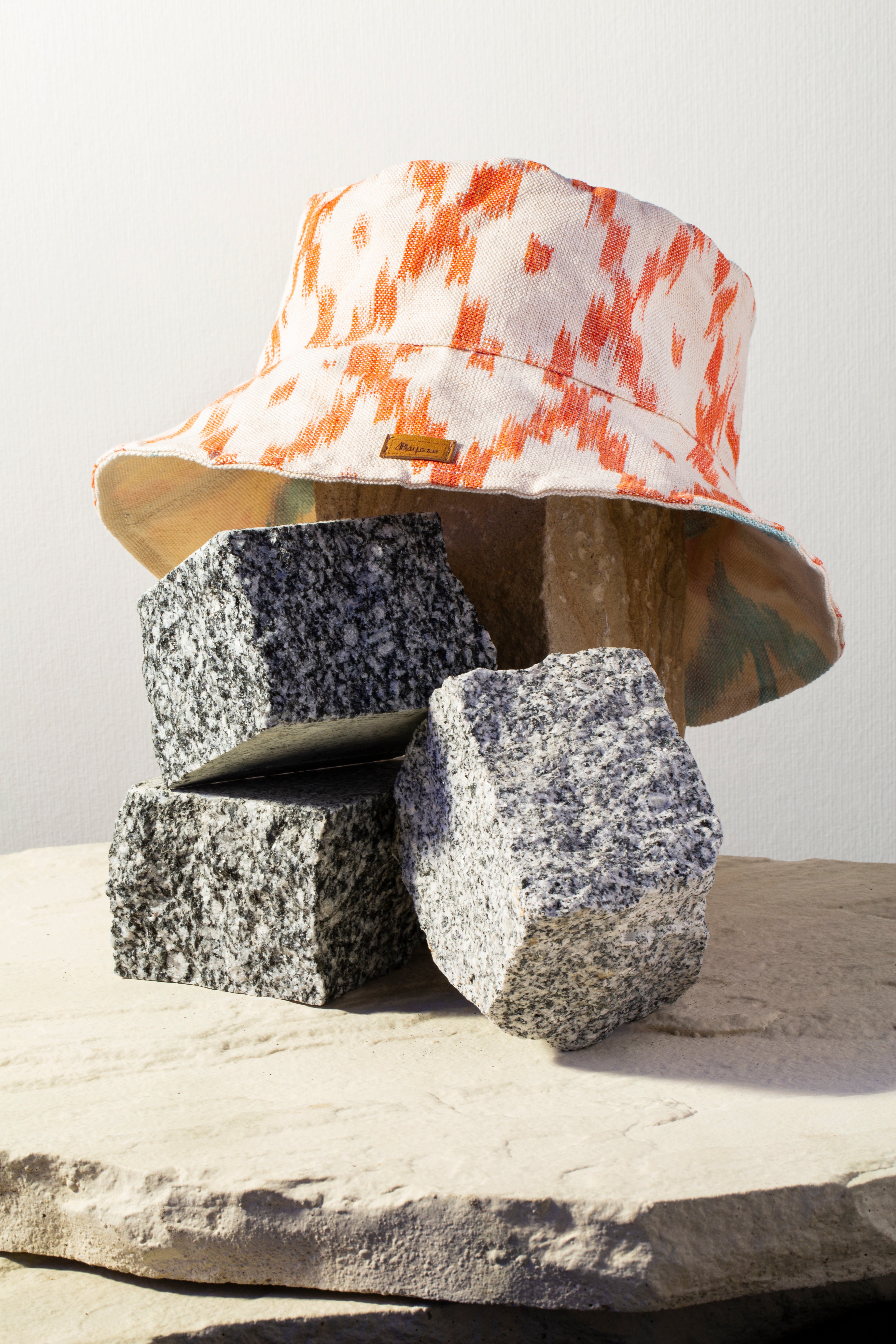 Lengua Bucket Hat Orange/Hellblau