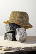 Lengua Bucket Hat Gestreift/Ocker